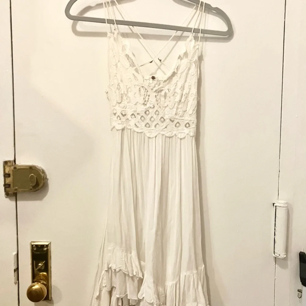 Free People One Adella Slip Dress White Small - Picture 4 of 6